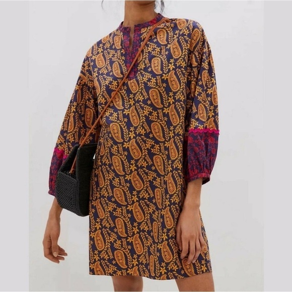 Anthropologie Sachin & Babi Boho Celestine Floral Oversized Tunic Dress XS - Picture 7 of 15